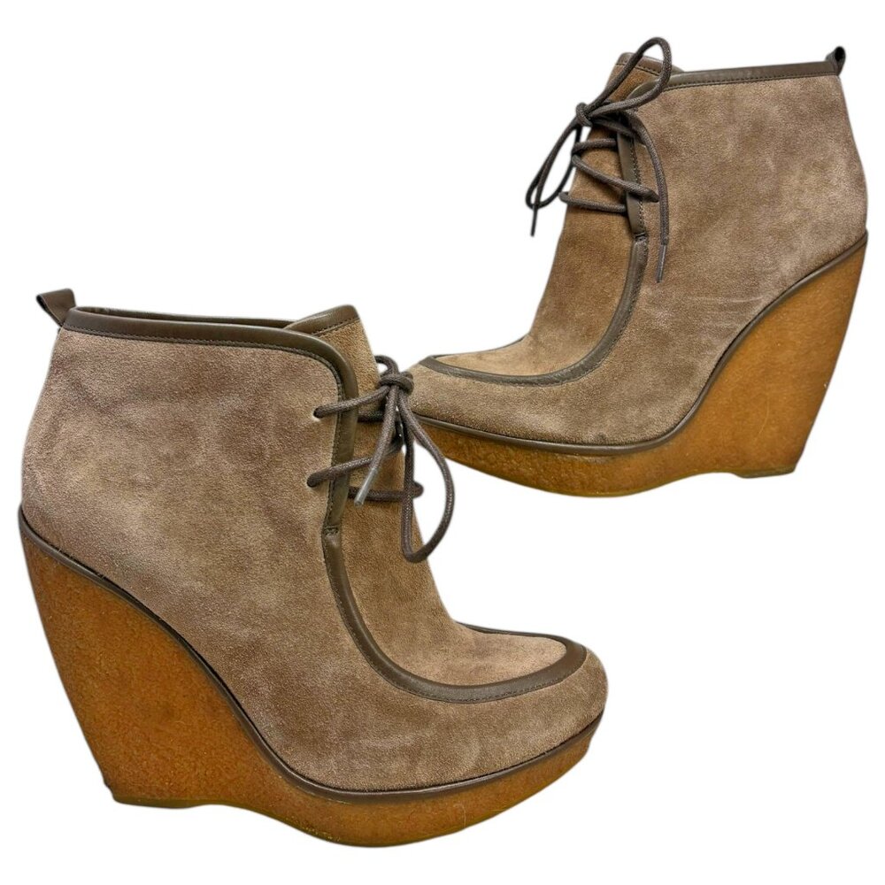 KORS Michael‎ Kors Rory Suede Crepe Wedge Chukka Booties